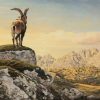 Spanish ibex painting