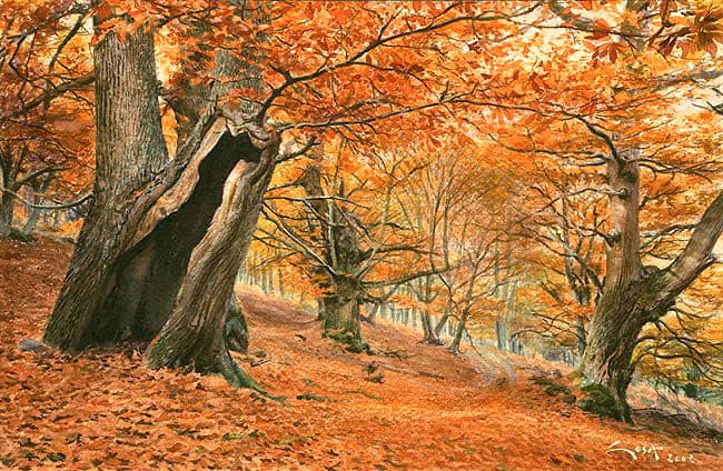Chestnut forest painting