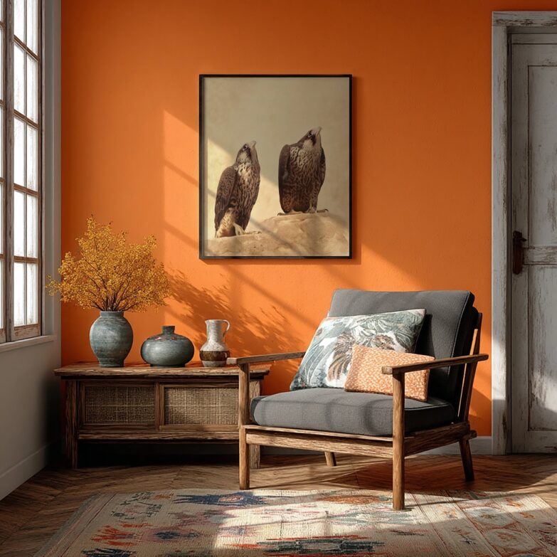 halcones halcones peregrinos - jóvenes - pinturas