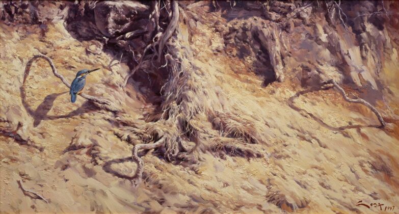 Pintura de un Martin Pescador