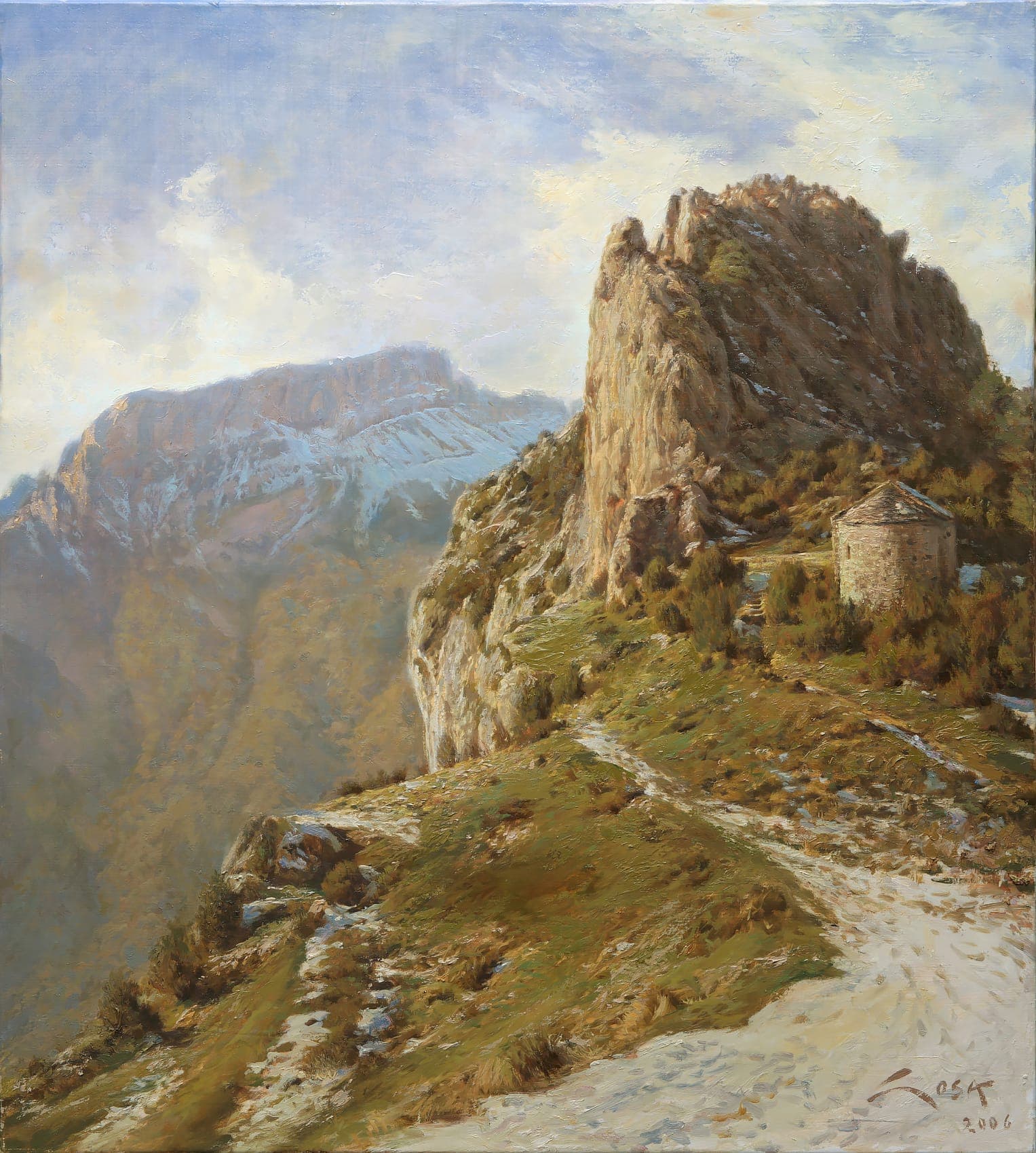 Monastery of Tella - Ordesa - Landscape painting