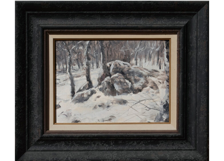 Rebollar nevado en Moralzarzal - sierra de Guadarrama