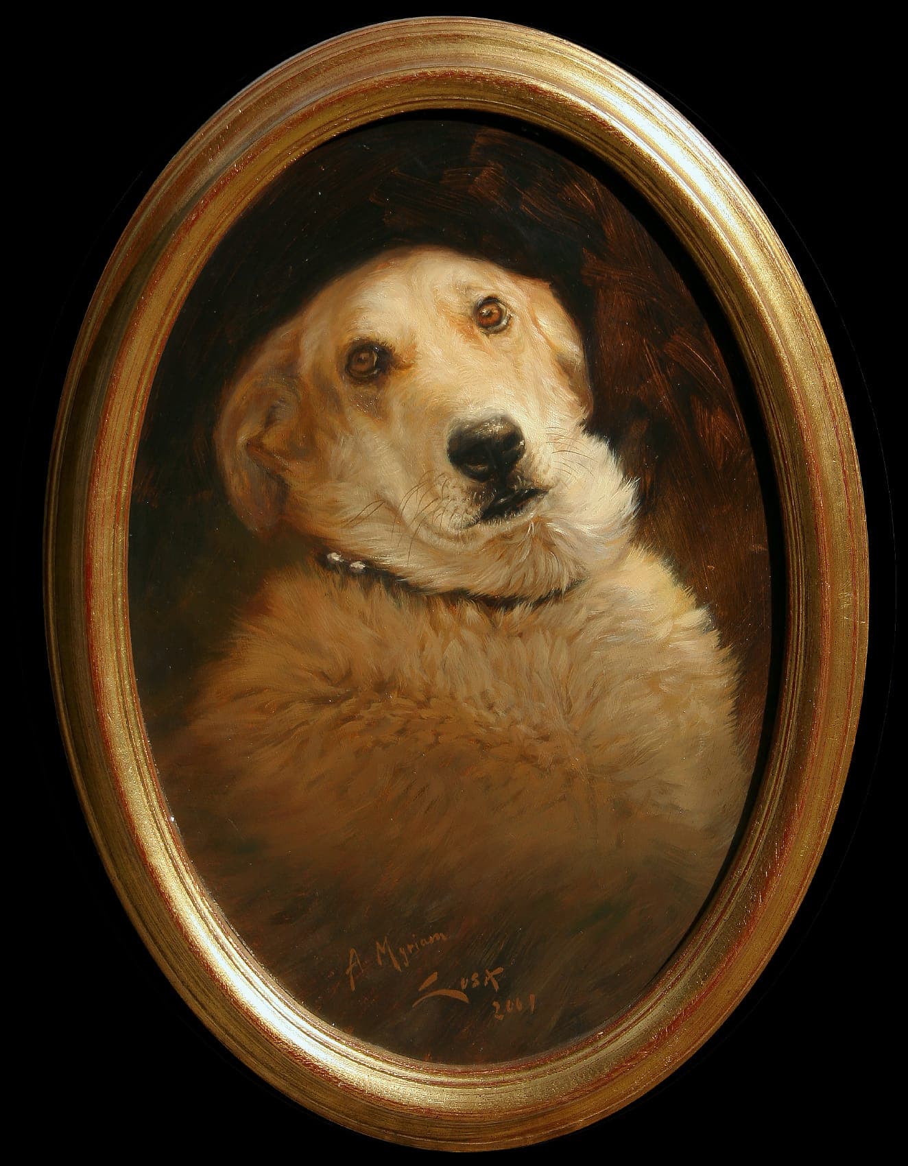 Painting of a mastiff dog