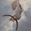 Peregrine Falcon and Swift painting