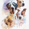 Porträt von drei Hunden