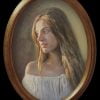 Painting portrait of a girl, by Manuel Sosa