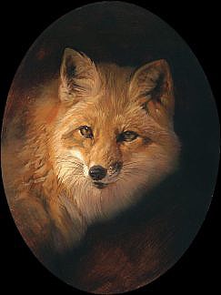 A fox painted in oil